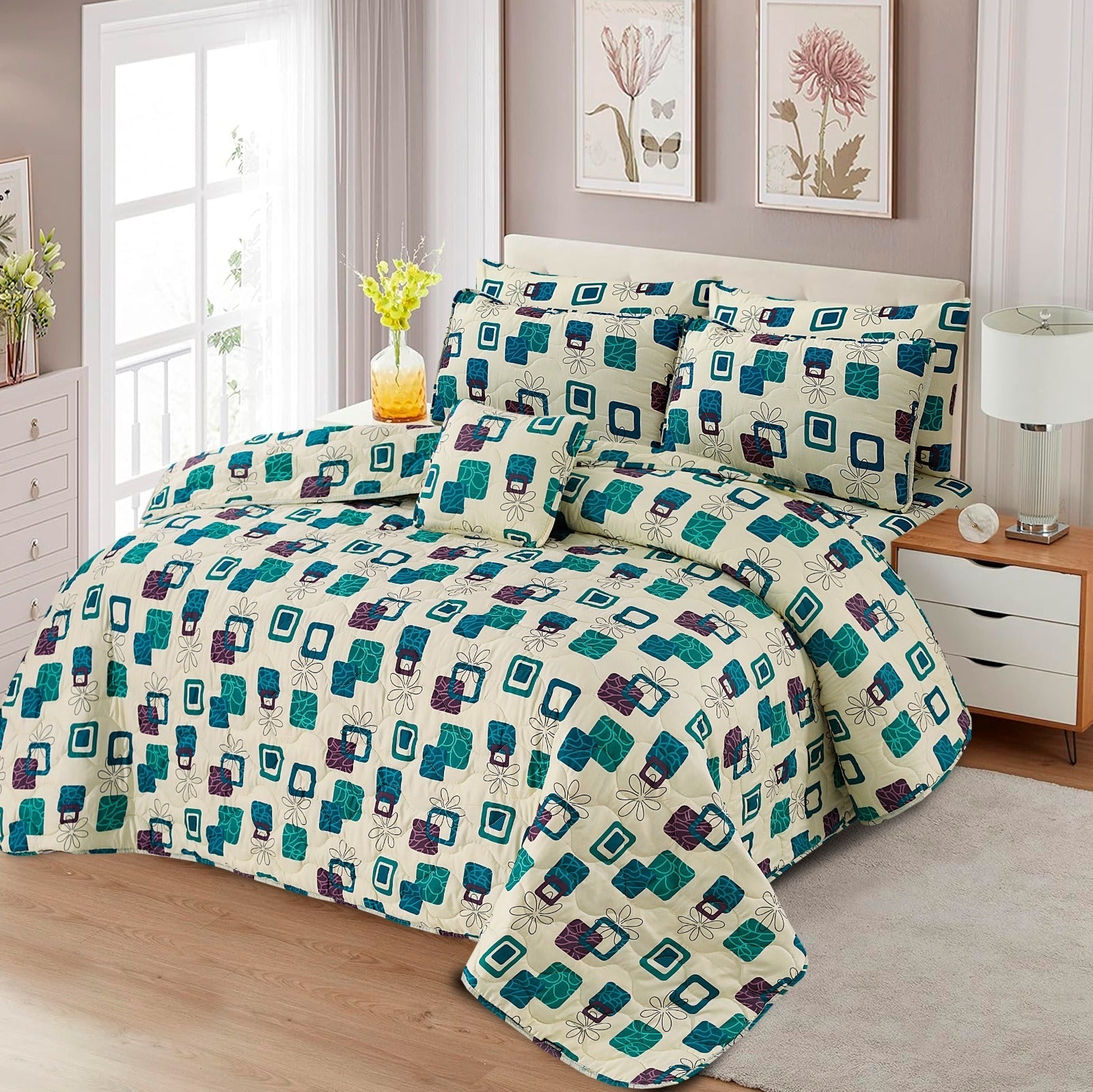 Abstract Square - 7PCS Cotton Punch